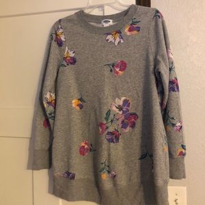 Floral maternity sweatshirt